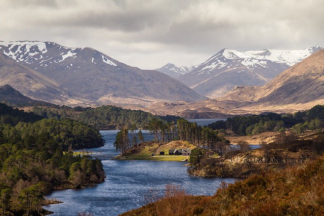 Glen Affric is a fine example of a classic Scottish landscape, featuring a mixture of lochs, mountains and Caledonian Forest. Photo credit: StephenRMelling