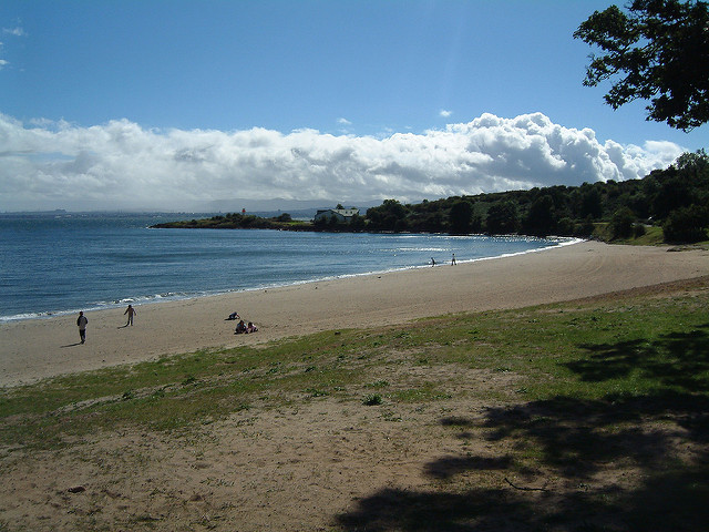 Aberdour Silver Sands is a popular beach resort with families. Photo credit: Iain MacKenzie