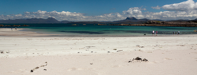 Mellon Udrigle beach offers pristine white sands and stunning views of the mountains of Wester Ross. Photo credit: Jeheme