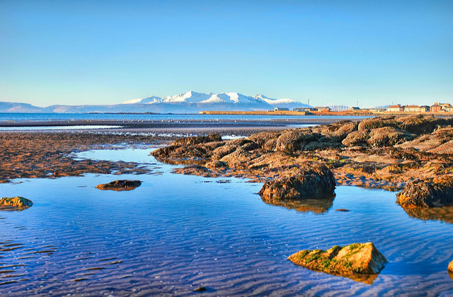 Saltcoats Beach is in the town, but still has lovely views over towards Arran. Photo credit: Oliver Clarke