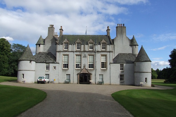 Leith Hall castle and driveway Aberdeenshire Scotland